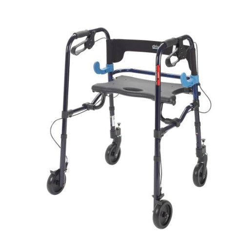 Drive Medical Clever-Lite Folding Rollator for Adults with 8-Inch Casters