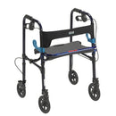 Drive Medical Clever-Lite Folding Rollator for Adults with 8-inch casters, lightweight and easy to fold for enhanced mobility and convenience. Moovkart