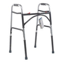 Fabrication Enterprises Easy-Release Youth Walker with 2-button foldable frame for stability. Moovkart
