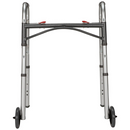 Drive Medical Adult Folding Walker with 5-Inch Wheels, Aluminum Frame, and Mobility Support for Easy Use and Stability. Moovkart