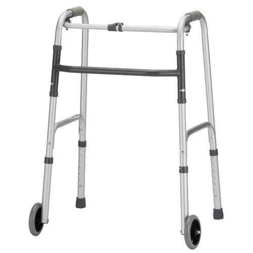 ProBasics Folding Walker with 5 Inch Wheels, Adult, Case of 4