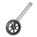 Drive Medical Walker Wheels Fixed with Rear Glide Caps, 5 Inches, Pair