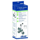 Drive Medical Swivel or Fixed Wheels with Lock and Rear Glides for Walkers, 3 Inches, Pair