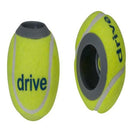 Drive Medical Tennis Ball Glides with Plastic Caps and 2 Replacement Pads, 2 Pack