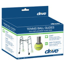Drive Medical Tennis Ball Glides with Plastic Caps and 2 Replacement Pads, 2 Pack