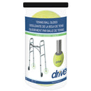 Drive Medical Tennis Ball Glides with Plastic Caps and 2 Replacement Pads, 2 Pack