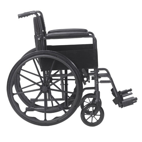Folded Drive Medical Wheelchair showcasing its compact, portable design for easy storage and travel use, Moovkart