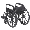 Drive Medical Wheelchair with Fixed Full Arms and Swing away Detachable Footrests, 18 Inches seat width