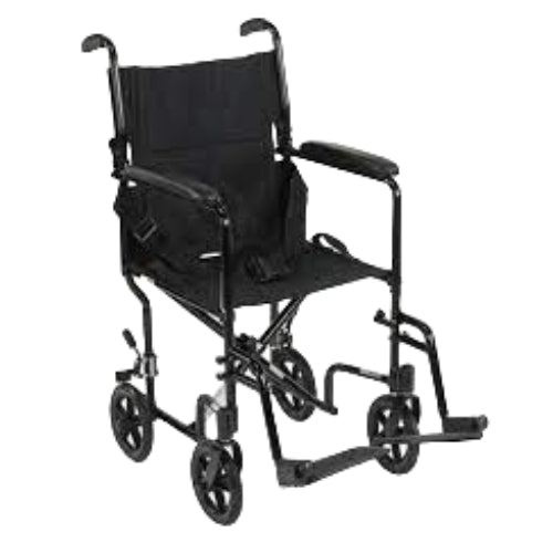 Drive Medical Wheelchair Transport Lightweight Black 19