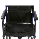 Drive Medical Lightweight Transport Wheelchair, Blue, 17 Inches Seat Width