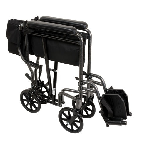 ProBasics Folding Transport Wheelchair with 19 Inches, Wide Seat
