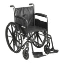 McKesson Standard Wheelchair with 16 Inch Seat, Fixed Arms and Swing-Away Footrests