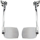 Drive Medical Swingaway Footrests for Sentra Heavy-Duty Wheelchairs, featuring adjustable height and ergonomic design for enhanced comfort and accessibility, Moovkart