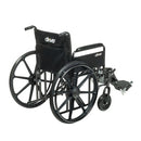 Drive Medical Bariatric Wheelchair with Removable Desk Arms and Elevating Legrests, 20 Inches Seat Width