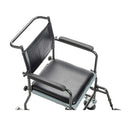 Drive Medical Drop-Arm Transport Wheelchair with Commode Opening, 17-Inch Seat, 350 lbs Capacity
