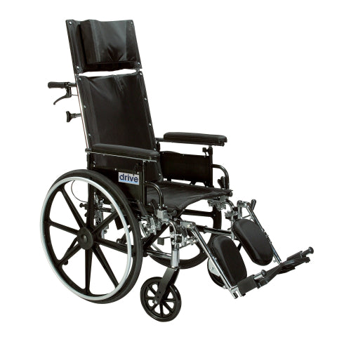 Drive Medical Viper Plus GT Reclining Wheelchair with adjustable seat and 180° backrest, Moovkart