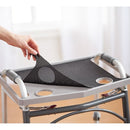 North American Walker Tray With Grip Mat, Gray