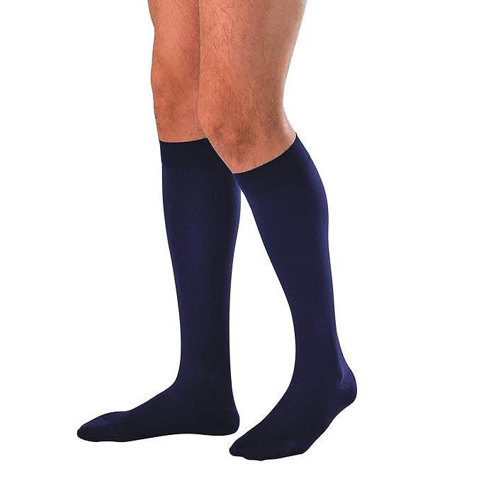 Jobst For Men 8-15mmHg Over-The-Calf Sock, Navy, Small