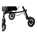 Health Line Aluminum Rollator with Loop Brake, Black, 4-Wheels