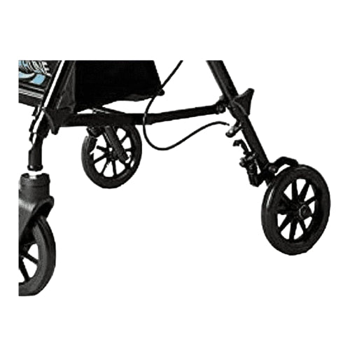 Health Line Aluminum Rollator with Loop Brake, Black, 4-Wheels