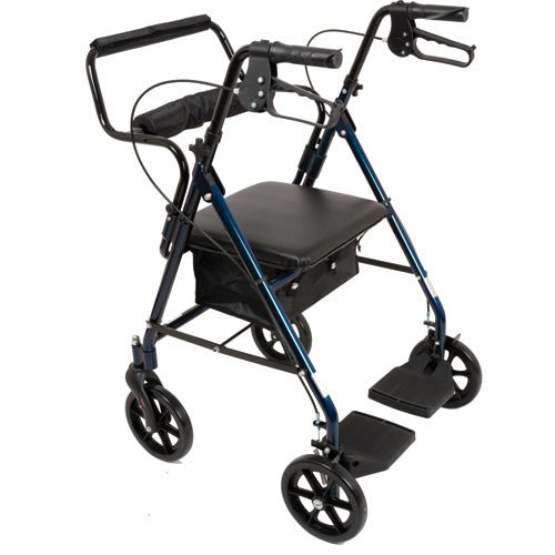 Combination Blue Rollator & Transport Wheelchair, 2 pack