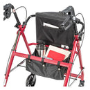 Drive Medical Aluminum Rollator Four Wheel lightweight mobility walker with brakes. Moovkart