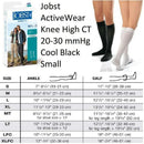 Jobst ActiveWear knee-high compression socks in white with seamless toe for leg therapy, Moovkart