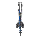 Drive Medical 3 Wheel Rollator with Pouch and Basket Loop Brake, Flame Blue