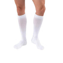 Jobst ActiveWear white compression socks with moisture-wicking fabric for daily support, Moovkart

