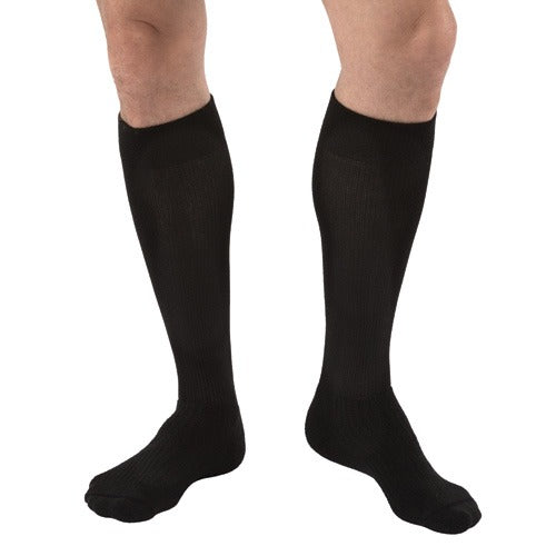 Jobst Activewear Knee-Hi Socks, Black, Large Full Calf, Firm Compression, Leg Therapy Support. Moovkart
