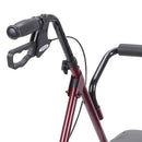 Drive Medical Oversize Bariatric Steel Rollator with Loop Brakes, Red