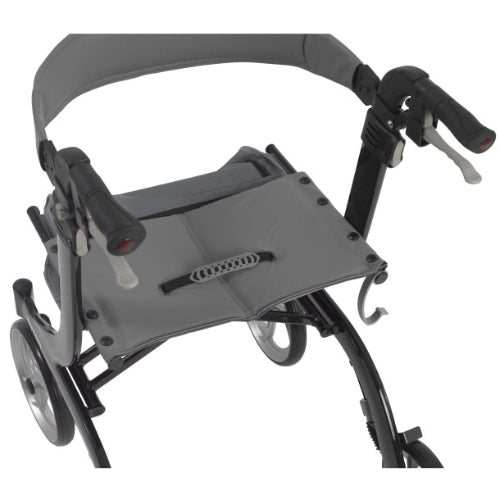 Drive Medical Nitro Euro Style Aluminum Rollator with 10 Inches Casters, Black