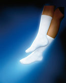 Close-up of Sensifoot Crew Diabetic Socks, white