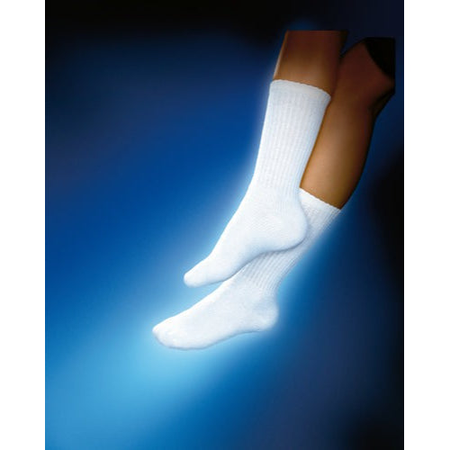 Jobst Sensifoot Diabetic Crew Socks with mild compression, cushioned sole, and moisture-wicking fabric for comfort and support. Moovkart





