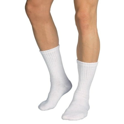 Jobst Sensifoot 8-15 mmHg Diabetic Crew Socks, White, X-Large