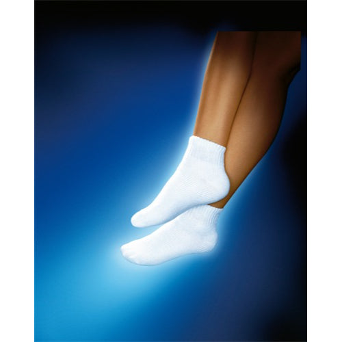Jobst 8-15 mmHg SensiFoot Diabetic Mini Crew Compression Socks, X-Large, White