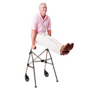 Stander Two Wheel, EZ Fold-N-Go Walker for Seniors, Lightweight, Black Walnut