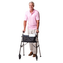 Stander Two Wheel, EZ Fold-N-Go Walker for Seniors, Lightweight, Black Walnut