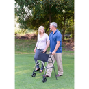 Stander Two Wheel, EZ Fold-N-Go Walker for Seniors, Lightweight, Black Walnut