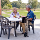 Stander Two Wheel, EZ Fold-N-Go Walker for Seniors, Lightweight, Black Walnut