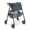Stander Wonder Rollator Black Walnut Lightweight Folding Mobility Walker with Seat and Adjustable Height. Moovkart