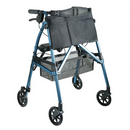 Compact and portable EZ Fold-N-Go Rollator by Stander, featuring a sturdy frame and adjustable height. Moovkart