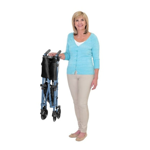 Stander EZ Fold-N-Go Rollator Rolling Walker for Seniors, Cobalt Blue, Each