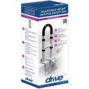 Drive Medical Adjustable Tub Rail, 14–17 Inch Height, Clamp-On Design with Non-Slip Pads, White