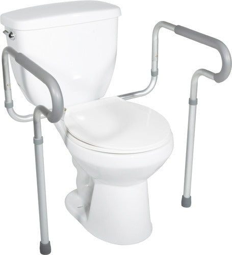 Carex Toilet Guard Rail – Sturdy Support for Safety & Stability, Easy-to-Install Adjustable Handrail for Toilets, Moovkart