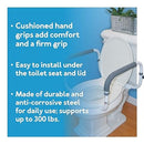 Carex Toilet Guard Rail for Bathroom Safety with Adjustable Arms and Non-Retail Box, 1 Set