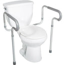Carex Toilet Guard Rail – Sturdy Support for Safety & Stability, Easy-to-Install Adjustable Handrail for Toilets