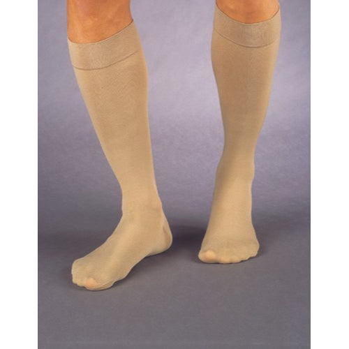 Jobst Relief Knee-High Compression Stockings, 20-30 mmHg, Large, Beige, Pair for Swelling, Varicose Veins and Support. Moovkart