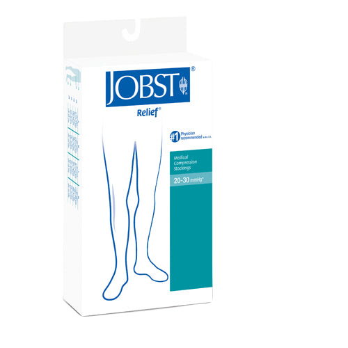Jobst Relief 20-30mmHg Thigh-Hi Open Toe Small,Beige