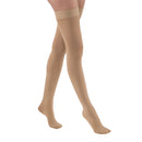 Jobst Relief 30-40 mmHg Thigh-High Compression Stockings with Silicone Band, Beige for secure fit, improved circulation, and leg support. Moovkart